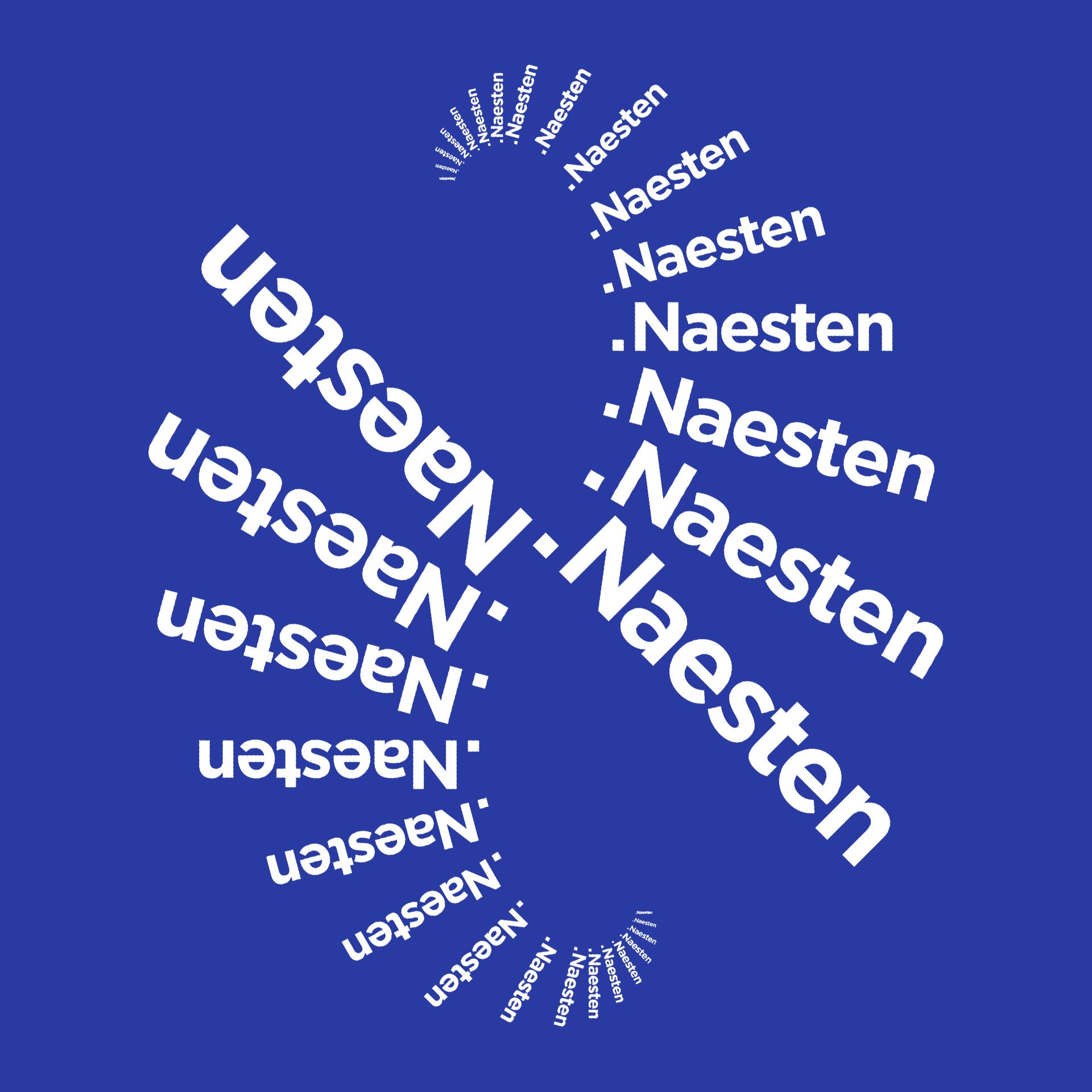 De schaalbaarheid van het Neasten-logo van klein tot groot