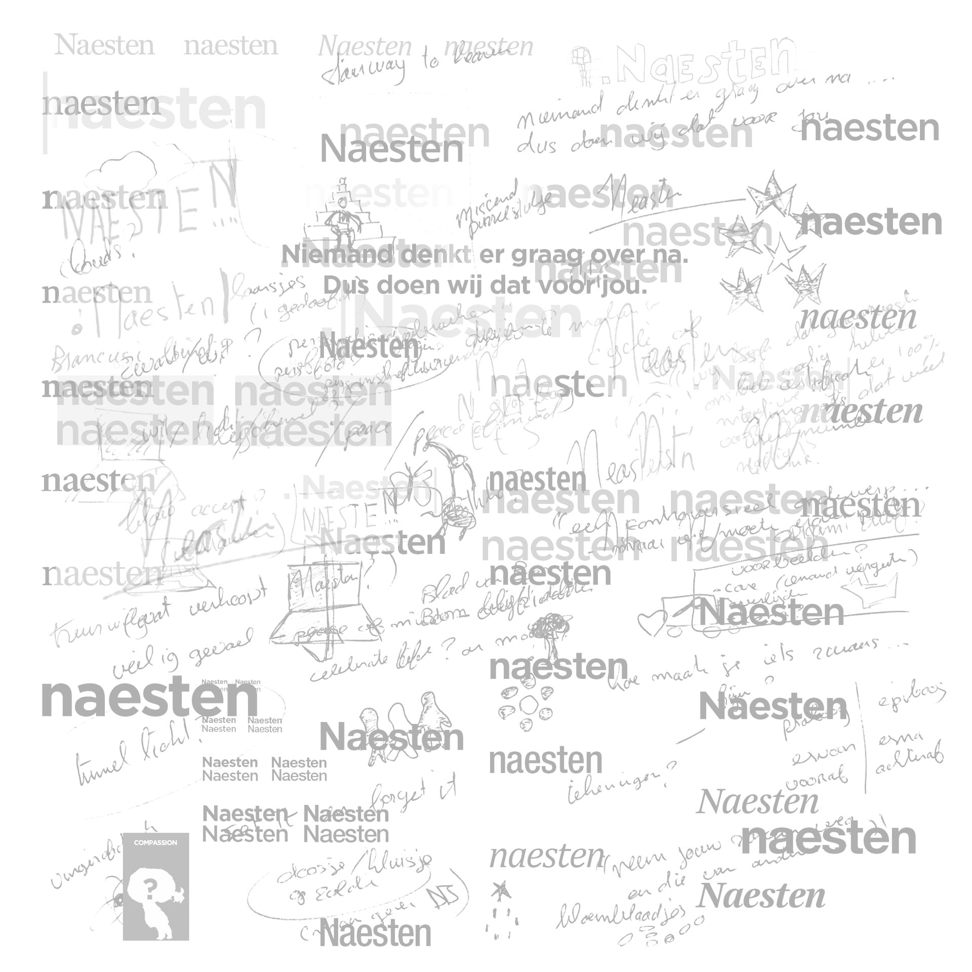 Concepten en schetsen voor het logo ontwerp van Naesten