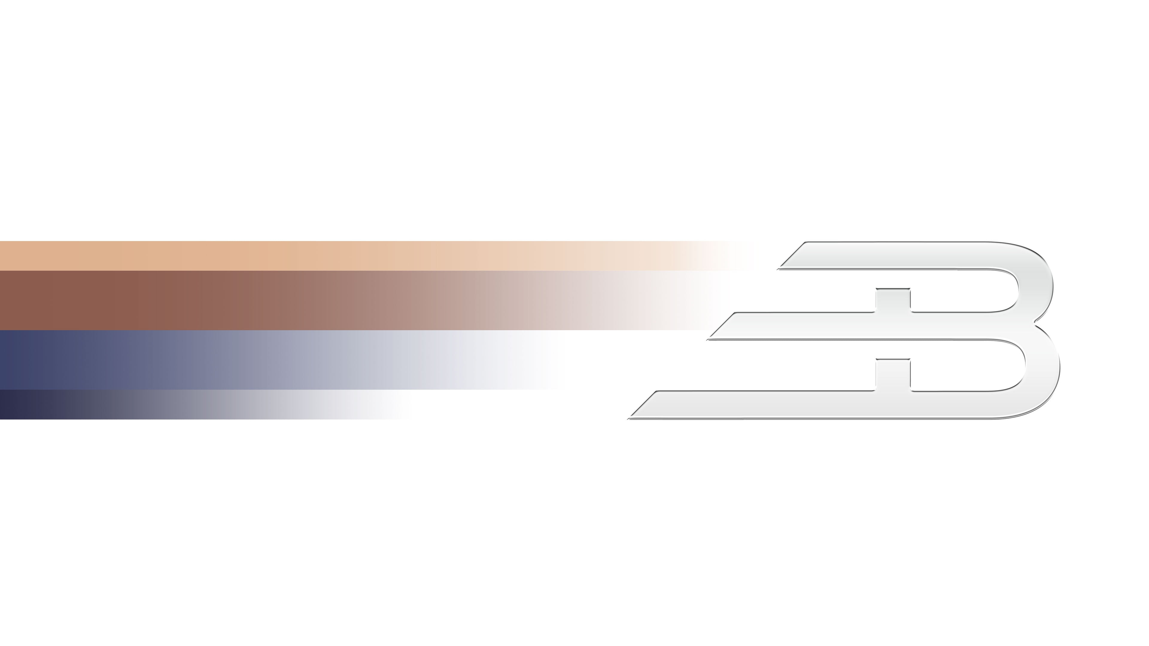 De vier strepen in Barini-kleuren en het B-zegel logo in zilver