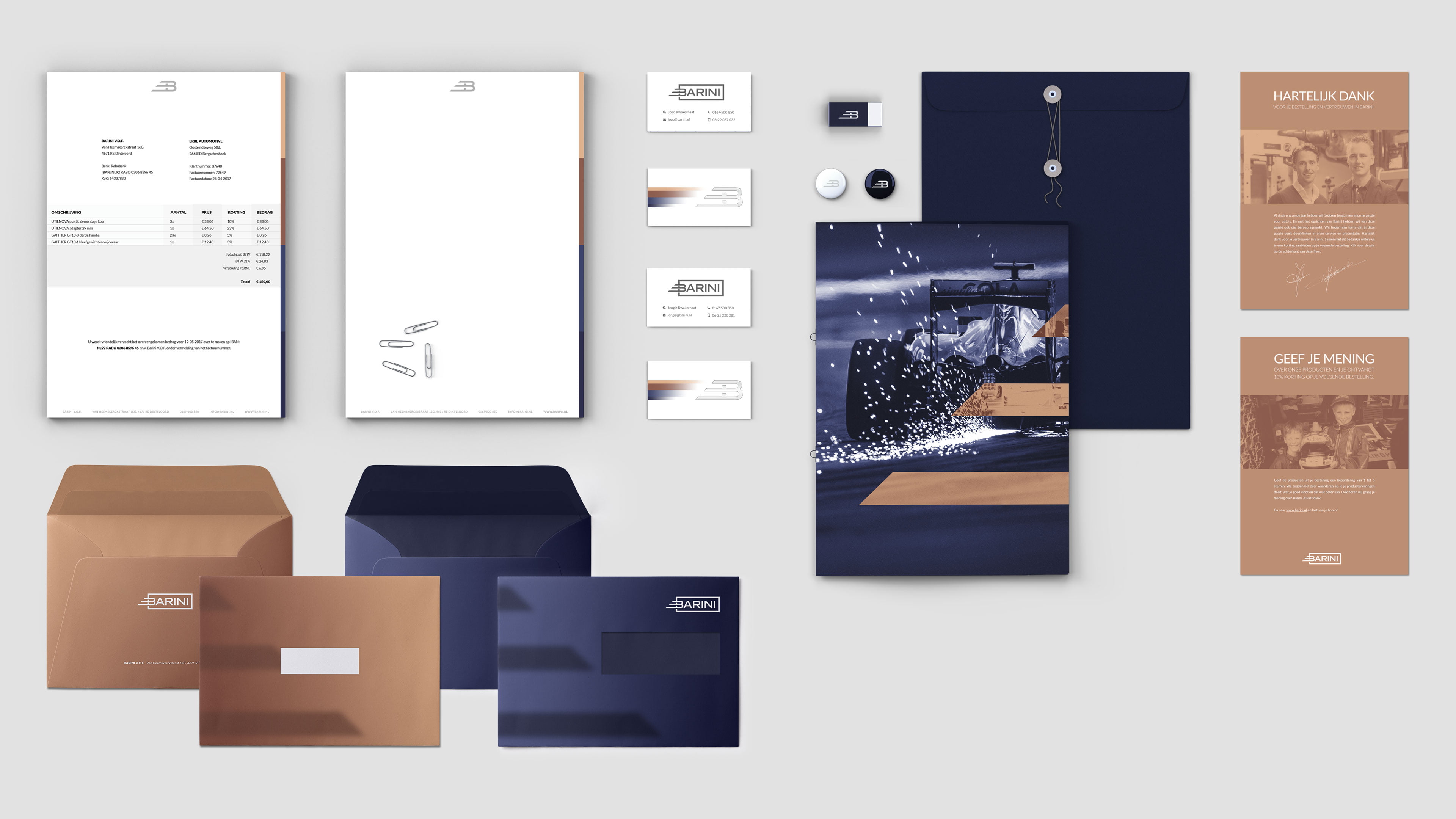 Drukwerk in de Barini huisstijl