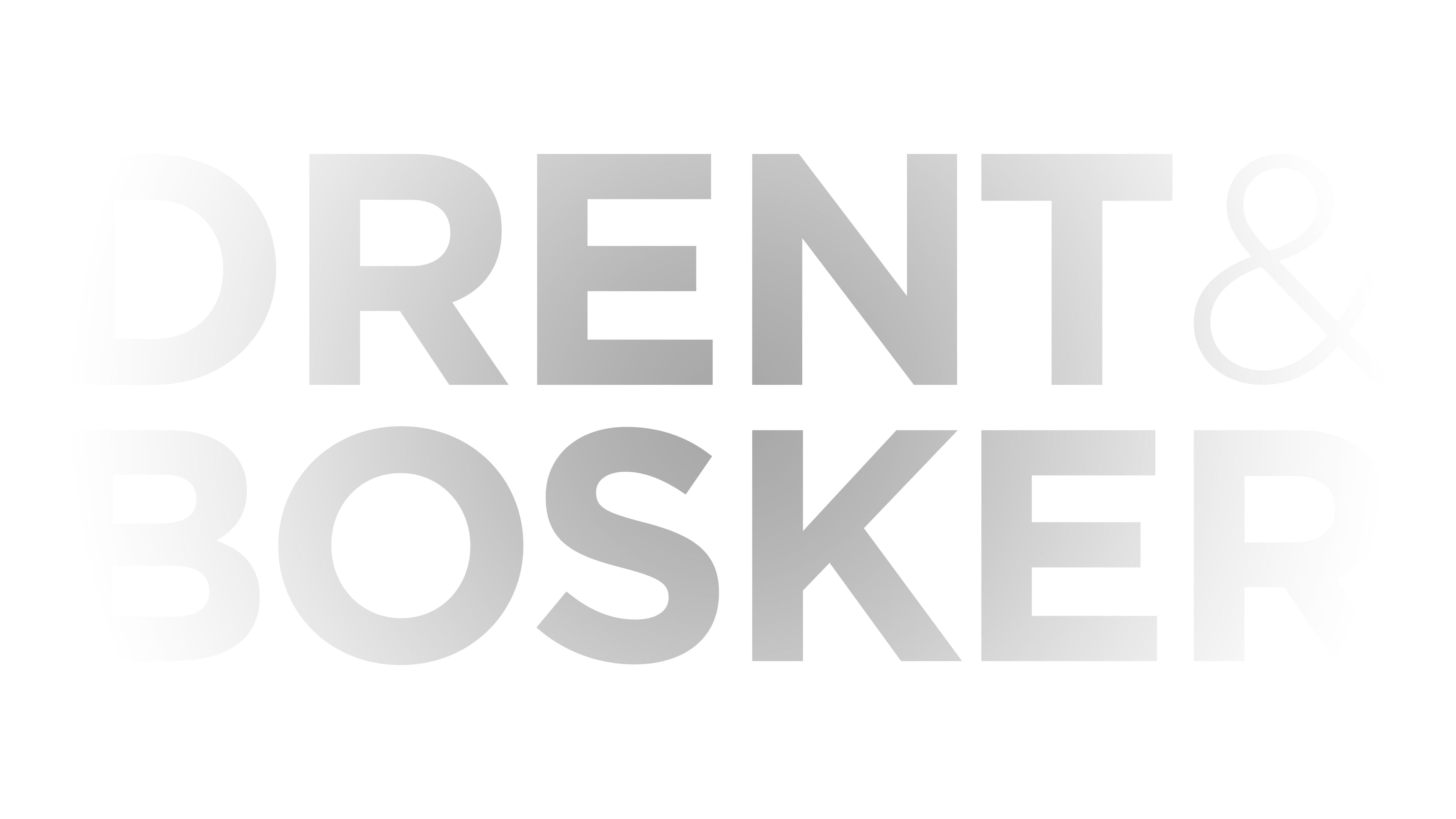 Drent & Bosker logo dat langzaam verschijnt tegen een witte achtergrond