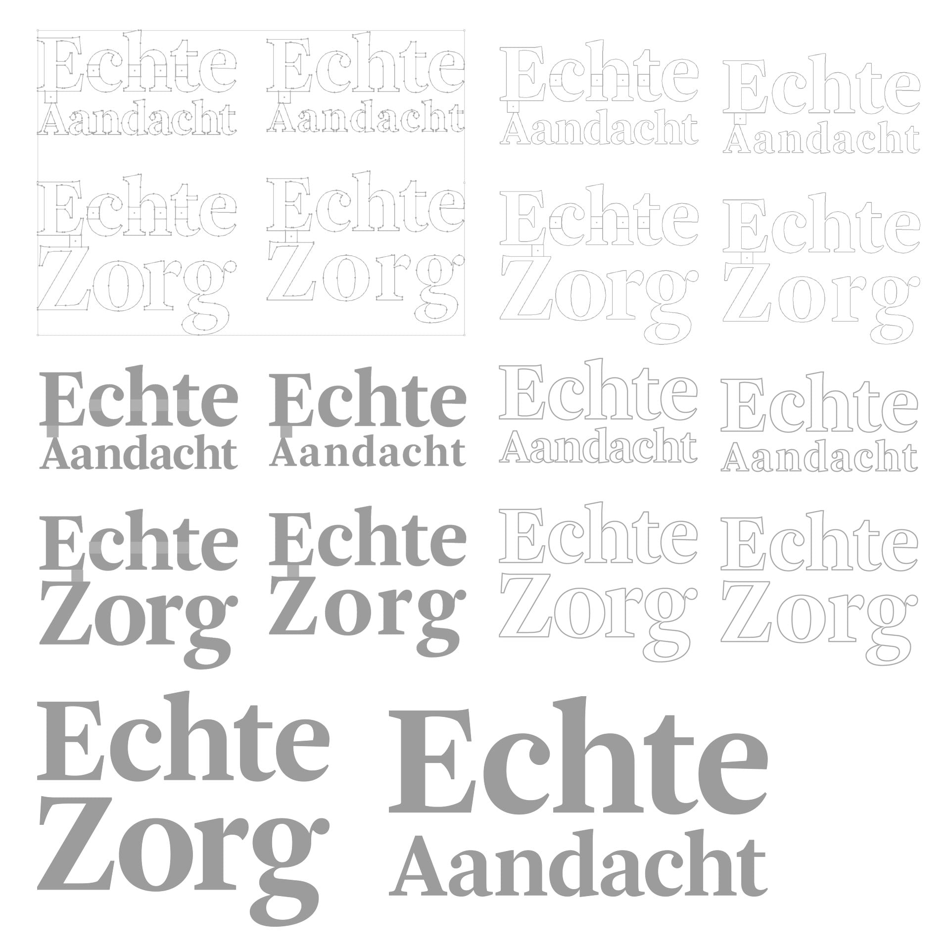Verfijnen van het gekozen lettertype voor beide logo's