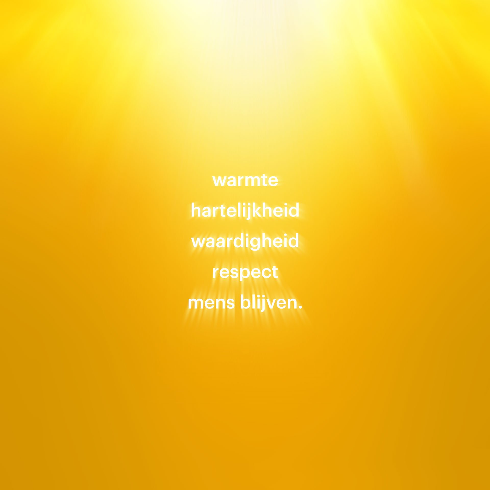 Sleutelwoorden voor Echte Aandacht op de afbeelding van de zon in okergeel