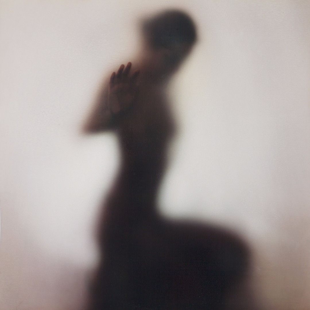 Het kunstwerk &lsquo;De Schim&rsquo; van Casper Faassen, waarin een vrouw vanuit een soort mistlaag haar hand lijkt uit te steken.