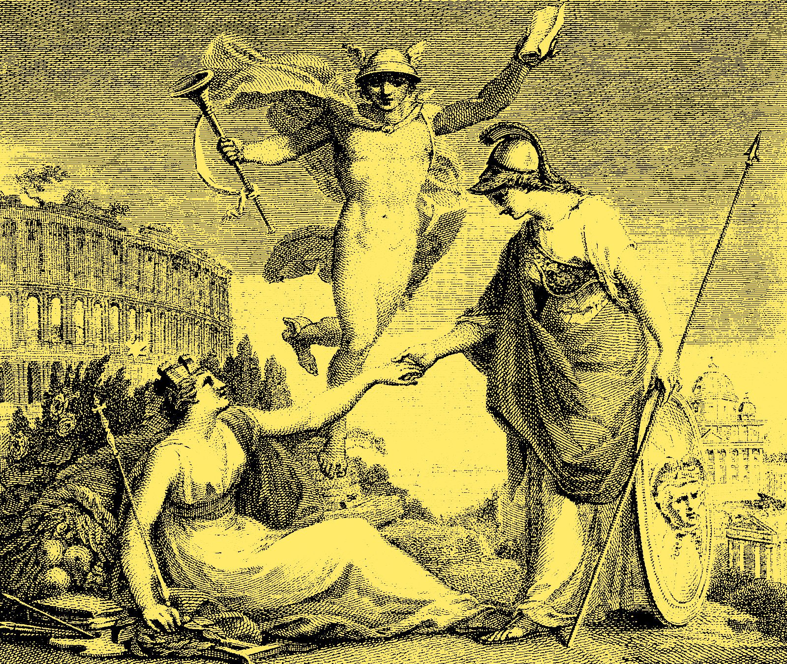 Gravure van Mercurius, boodschapper der goden binnen de Romeinse mythologie. Door Francesco Bartolozzi.